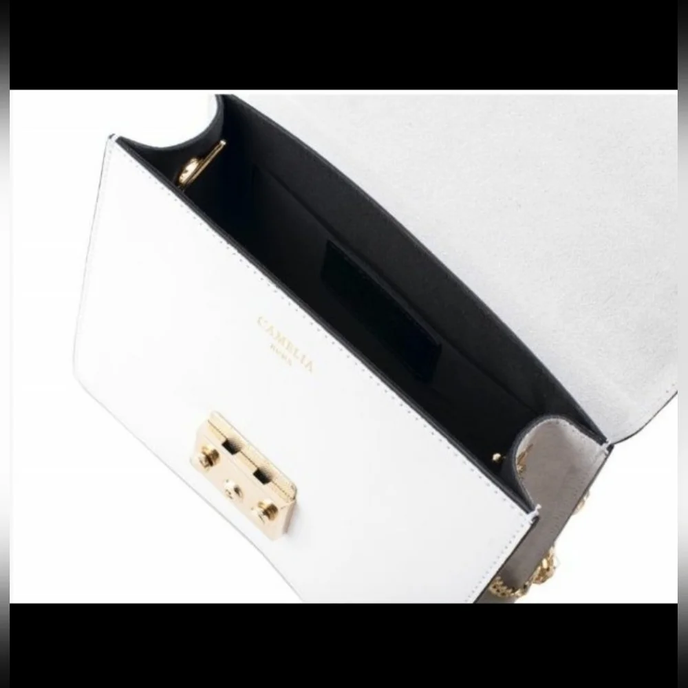 Camelia White Top Handle Crossbody Bag